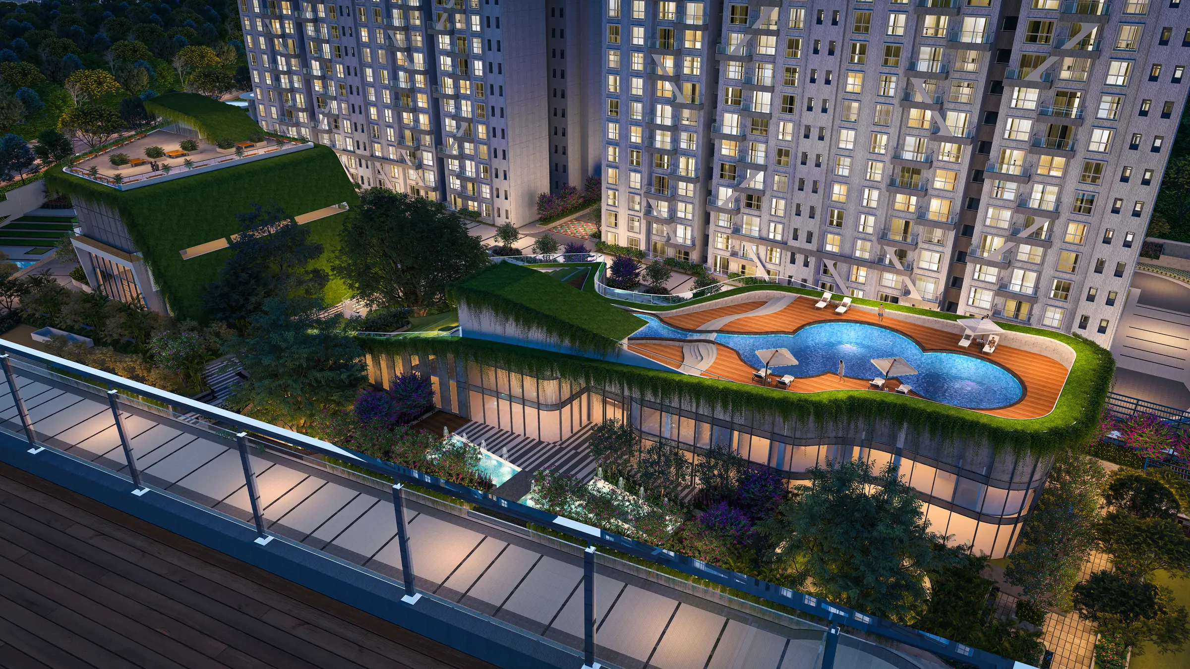 Mana Dale tower elevation render, Kodathi Sarjapur Road