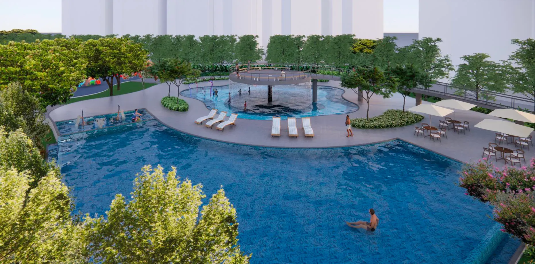 Clubhouse swimming pool at Mana Skanda